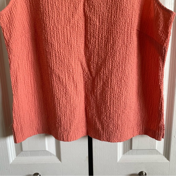 Draper’s & Damon’s Petites Textured Sleeveless Tank Top Women’s L Pink Stretch - Picture 4 of 9